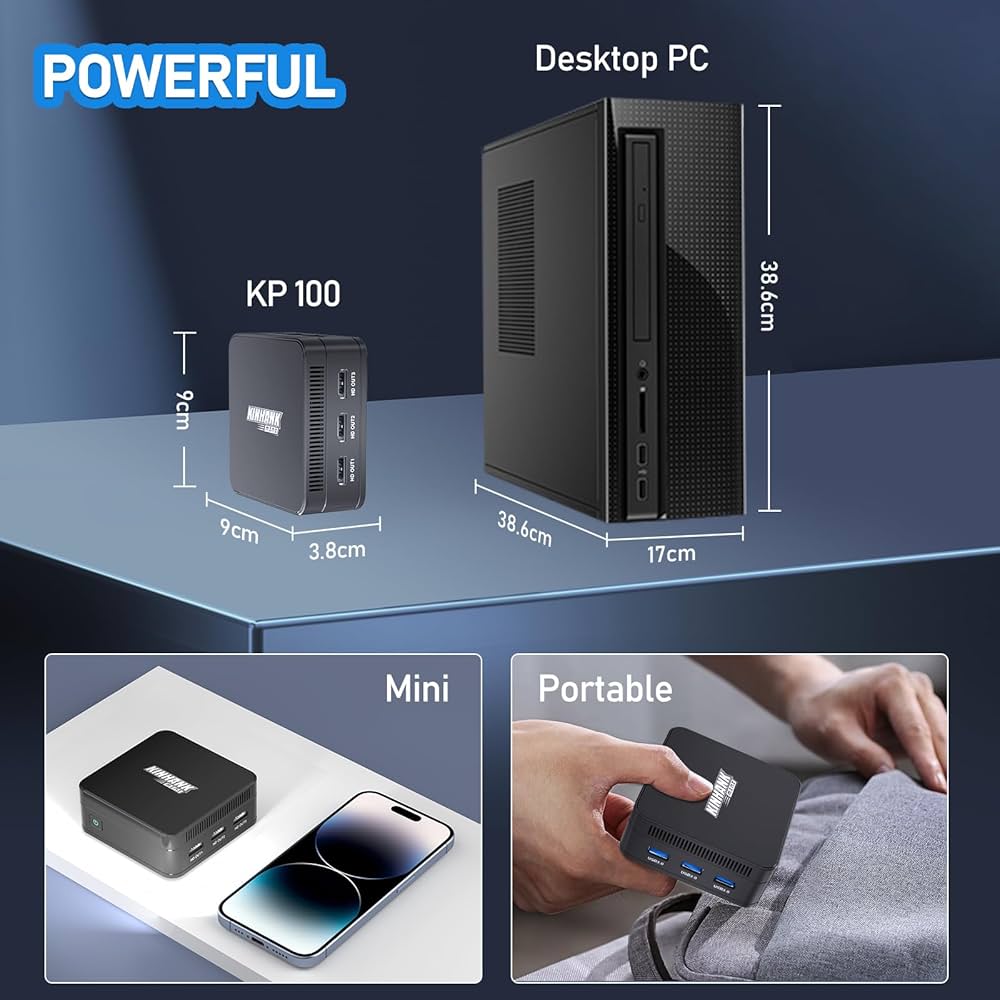 ほぼ未使用品　mini PC KINHANK KP100 N100 KINHANK Portable Mini PC Super Console KP100 Intel N100